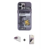 MARSİLYAN™- iPhone 13 Pro Max Kılıf Zirve Form Özel Seri - Siyah Bilvis 3D Mat Cam Ekran Koruyucu + Gökkuşağı Pers Alüminyum Kamera Lens