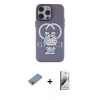 MARSİLYAN™- iPhone 13 Pro Max Kılıf Zirve Form Özel Seri - Siyah Bilvis 3D Mat Cam Ekran Koruyucu + Shine Kamera Lens Koruma Cam - GI