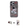 MARSİLYAN™- iPhone 13 Pro Max Kılıf Zirve Form Özel Seri - Siyah Bilvis 3D Mat Cam Ekran Koruyucu + Rainbow Kamera Lens Koruma Cam - KI