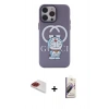 MARSİLYAN™- iPhone 13 Pro Max Kılıf Zirve Form Özel Seri - Siyah Bilvis 3D Mat Cam Ekran Koruyucu + Kırmızı Pers Alüminyum Kamera Lens