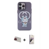 MARSİLYAN™- iPhone 13 Pro Max Kılıf Zirve Form Özel Seri - Siyah Bilvis 3D Mat Cam Ekran Koruyucu + Rainbow Kamera Lens Koruma Cam - KI