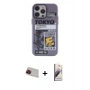 MARSİLYAN™- iPhone 13 Pro Max Kılıf Zirve Form Özel Seri - Siyah Bilvis 3D Mat Cam Ekran Koruyucu + Rainbow Kamera Lens Koruma Cam - KI