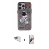 MARSİLYAN™- iPhone 13 Pro Max Kılıf Zirve Form Özel Seri - Siyah Bilvis 3D Mat Cam Ekran Koruyucu + Pers Alüminyum Kamera Lens - GD