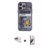 MARSİLYAN™- iPhone 13 Pro Max Kılıf Zirve Form Özel Seri - Siyah Bilvis 3D Mat Cam Ekran Koruyucu + Pers Alüminyum Kamera Lens - GD