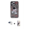 MARSİLYAN™- iPhone 13 Pro Max Kılıf Zirve Form Özel Seri - Siyah Bilvis 3D Mat Cam Ekran Koruyucu + Pers Alüminyum Kamera Lens - LT