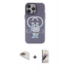 MARSİLYAN™- iPhone 13 Pro Max Kılıf Zirve Form Özel Seri - Siyah Bilvis 3D Mat Cam Ekran Koruyucu + Pers Alüminyum Kamera Lens - GD