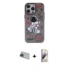 MARSİLYAN™- iPhone 13 Pro Max Kılıf Zirve Form Özel Seri - Siyah Bilvis 3D Mat Cam Ekran Koruyucu + Rainbow Kamera Lens Koruma Cam - MI