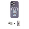MARSİLYAN™- iPhone 13 Pro Max Kılıf Zirve Form Özel Seri - Siyah Bilvis 3D Mat Cam Ekran Koruyucu + Rainbow Kamera Lens Koruma Cam - REGD