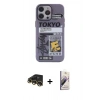 MARSİLYAN™- iPhone 13 Pro Max Kılıf Zirve Form Özel Seri - Siyah Bilvis 3D Mat Cam Ekran Koruyucu + Raze Metal Kamera Lens - GD