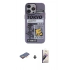 MARSİLYAN™- iPhone 13 Pro Max Kılıf Zirve Form Özel Seri - Siyah Bilvis 3D Mat Cam Ekran Koruyucu + Renkli Kamera Lens Koruma Cam - TU
