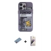 MARSİLYAN™- iPhone 13 Pro Max Kılıf Zirve Form Özel Seri - Siyah Bilvis 3D Mat Cam Ekran Koruyucu + Shine Kamera Lens Koruma Cam - PE