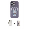 MARSİLYAN™- iPhone 13 Pro Max Kılıf Zirve Form Özel Seri - Siyah Bilvis 3D Mat Cam Ekran Koruyucu + Shine Kamera Lens - GD