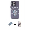 MARSİLYAN™- iPhone 13 Pro Max Kılıf Zirve Form Özel Seri - Siyah Bilvis 3D Mat Cam Ekran Koruyucu + Shine Kamera Lens Koruma Cam - PE