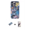 MARSİLYAN™- iPhone 13 Pro Max Kılıf Zirve Form Özel Seri - Siyah Bilvis 3D Mat Cam Ekran Koruyucu + Shine Kamera Lens Koruma Cam - PE
