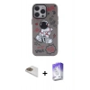 MARSİLYAN™- iPhone 13 Pro Max Kılıf Zirve Form Özel Seri - Siyah Bilvis 5in1 3D Magic Cam Ekran Koruyucu + Pers Alüminyum Kamera Lens - GD