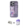 MARSİLYAN™- iPhone 13 Pro Max Kılıf Zirve Form Özel Seri - Siyah Bilvis 5in1 3D Magic Cam Ekran Koruyucu + Rainbow Kamera Lens Koruma Cam - REGD