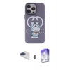 MARSİLYAN™- iPhone 13 Pro Max Kılıf Zirve Form Özel Seri - Siyah Bilvis 5in1 3D Magic Cam Ekran Koruyucu + Lacivert Pers Alüminyum Kamera Lens