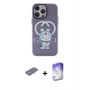 MARSİLYAN™- iPhone 13 Pro Max Kılıf Zirve Form Özel Seri - Siyah Bilvis 5in1 3D Magic Cam Ekran Koruyucu + Renkli Kamera Lens Koruma Cam - TU