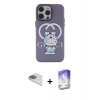 MARSİLYAN™- iPhone 13 Pro Max Kılıf Zirve Form Özel Seri - Siyah Bilvis 5in1 3D Magic Cam Ekran Koruyucu + Pers Alüminyum Kamera Lens - GD
