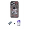 MARSİLYAN™- iPhone 13 Pro Max Kılıf Zirve Form Özel Seri - Siyah Bilvis 5in1 3D Magic Cam Ekran Koruyucu + Metal Kamera Lens Koruma Cam - KI