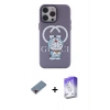 MARSİLYAN™- iPhone 13 Pro Max Kılıf Zirve Form Özel Seri - Siyah Bilvis 5in1 3D Magic Cam Ekran Koruyucu + Metal Kamera Lens Koruma Cam - KI