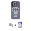 MARSİLYAN™- iPhone 13 Pro Max Kılıf Zirve Form Özel Seri - Siyah Bilvis 5in1 3D Magic Cam Ekran Koruyucu + Rainbow Kamera Lens Koruma Cam - REGD