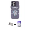 MARSİLYAN™- iPhone 13 Pro Max Kılıf Zirve Form Özel Seri - Siyah Bilvis 5in1 3D Magic Cam Ekran Koruyucu + Rainbow Kamera Lens Koruma Cam - MR