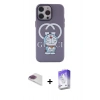 MARSİLYAN™- iPhone 13 Pro Max Kılıf Zirve Form Özel Seri - Siyah Bilvis 5in1 3D Magic Cam Ekran Koruyucu + Gökkuşağı Pers Alüminyum Kamera Lens