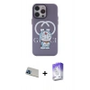 MARSİLYAN™- iPhone 13 Pro Max Kılıf Zirve Form Özel Seri - Siyah Bilvis 5in1 3D Magic Cam Ekran Koruyucu + Rainbow Kamera Lens Koruma Cam - MI
