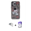 MARSİLYAN™- iPhone 13 Pro Max Kılıf Zirve Form Özel Seri - Siyah Bilvis 5in1 3D Magic Cam Ekran Koruyucu + Pers Alüminyum Kamera Lens - SABE