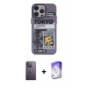 MARSİLYAN™- iPhone 13 Pro Max Kılıf Zirve Form Özel Seri - Siyah Bilvis 5in1 3D Magic Cam Ekran Koruyucu + Neon Fosforlu Kamera Lens - BZ