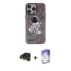 MARSİLYAN™- iPhone 13 Pro Max Kılıf Zirve Form Özel Seri - Siyah Bilvis 5in1 3D Magic Cam Ekran Koruyucu + Raze Metal Kamera Lens - GD