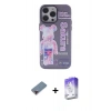 MARSİLYAN™- iPhone 13 Pro Max Kılıf Zirve Form Özel Seri - Siyah Bilvis 5in1 3D Magic Cam Ekran Koruyucu + Metal Kamera Lens Koruma Cam - KI