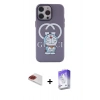 MARSİLYAN™- iPhone 13 Pro Max Kılıf Zirve Form Özel Seri - Siyah Bilvis 5in1 3D Magic Cam Ekran Koruyucu + Pers Alüminyum Kamera Lens - KI