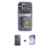 MARSİLYAN™- iPhone 13 Pro Max Kılıf Zirve Form Özel Seri - Siyah Bilvis 5in1 3D Magic Cam Ekran Koruyucu + Neon Fosforlu Kamera Lens - YL
