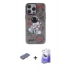 MARSİLYAN™- iPhone 13 Pro Max Kılıf Zirve Form Özel Seri - Siyah Bilvis 5in1 5D Magic Hayalet Cam Ekran Koruyucu + Renkli Kamera Lens Koruma Cam - MI