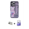 MARSİLYAN™- iPhone 13 Pro Max Kılıf Zirve Form Özel Seri - Siyah Bilvis 5in1 5D Magic Hayalet Cam Ekran Koruyucu + Rainbow Kamera Lens Koruma Cam - BZ
