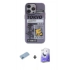 MARSİLYAN™- iPhone 13 Pro Max Kılıf Zirve Form Özel Seri - Siyah Bilvis 5in1 5D Magic Hayalet Cam Ekran Koruyucu + Mavi Shine Kamera Lens Koruma Cam