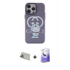 MARSİLYAN™- iPhone 13 Pro Max Kılıf Zirve Form Özel Seri - Siyah Bilvis 5in1 5D Magic Hayalet Cam Ekran Koruyucu + Rainbow Kamera Lens Koruma Cam - BZ