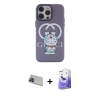 MARSİLYAN™- iPhone 13 Pro Max Kılıf Zirve Form Özel Seri - Siyah Bilvis 5in1 5D Magic Hayalet Cam Ekran Koruyucu + Rainbow Kamera Lens Koruma Cam - MI
