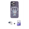 MARSİLYAN™- iPhone 13 Pro Max Kılıf Zirve Form Özel Seri - Siyah Bilvis 5in1 5D Magic Hayalet Cam Ekran Koruyucu + Pers Alüminyum Kamera Lens - LT