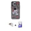 MARSİLYAN™- iPhone 13 Pro Max Kılıf Zirve Form Özel Seri - Siyah Bilvis 5in1 5D Magic Hayalet Cam Ekran Koruyucu + Gold Pers Alüminyum Kamera Lens