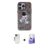 MARSİLYAN™- iPhone 13 Pro Max Kılıf Zirve Form Özel Seri - Siyah Bilvis 5in1 5D Magic Hayalet Cam Ekran Koruyucu + Shine Kamera Lens - GD