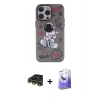 MARSİLYAN™- iPhone 13 Pro Max Kılıf Zirve Form Özel Seri - Siyah Bilvis 5in1 5D Magic Hayalet Cam Ekran Koruyucu + Raze Metal Kamera Lens - GD