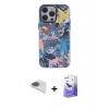 MARSİLYAN™- iPhone 13 Pro Max Kılıf Zirve Form Özel Seri - Siyah Bilvis 5in1 5D Magic Hayalet Cam Ekran Koruyucu + Pers Alüminyum Kamera Lens - GI