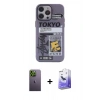MARSİLYAN™- iPhone 13 Pro Max Kılıf Zirve Form Özel Seri - Siyah Bilvis 5in1 5D Magic Hayalet Cam Ekran Koruyucu + Neon Fosforlu Kamera Lens - YL