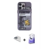 MARSİLYAN™- iPhone 13 Pro Max Kılıf Zirve Form Özel Seri - Siyah Bilvis 5in1 5D Magic Hayalet Cam Ekran Koruyucu + Pers Alüminyum Kamera Lens - SABE