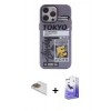 MARSİLYAN™- iPhone 13 Pro Max Kılıf Zirve Form Özel Seri - Siyah Bilvis 5in1 5D Magic Hayalet Cam Ekran Koruyucu + Gold Pers Alüminyum Kamera Lens