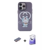 MARSİLYAN™- iPhone 13 Pro Max Kılıf Zirve Form Özel Seri - Siyah Bilvis 5in1 5D Magic Hayalet Cam Ekran Koruyucu + Renkli Kamera Lens Koruma Cam - TU