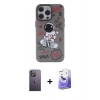 MARSİLYAN™- iPhone 13 Pro Max Kılıf Zirve Form Özel Seri - Siyah Bilvis 5in1 5D Magic Hayalet Cam Ekran Koruyucu + Neon Fosforlu Kamera Lens - BZ
